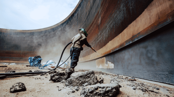 tank sandblasting